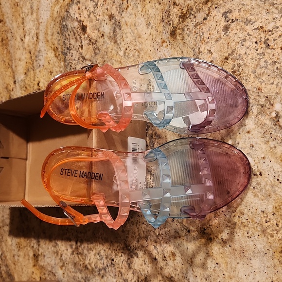 Steve Madden, Jelly Rainbow Gladiator Sandal Shoes.  NEW! - Picture 2 of 16
